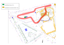 een plattegrond met weergave van de 2 voorbehouden plaatsen